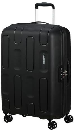 American Tourister Ellipso - Maleta Rígida Mediana 68 cm, Maleta Ligera con 4 Ruedas, Cerradura TSA, Maleta Facturada 64L - 3 KG - Negro (Black)