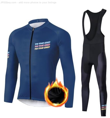 UGLY FROG Thermal Vlies Radtrikot Set Herren Langarm Fahrradbekleidung Fahrradtrikot Triathlon Anzug Radfahren MTB