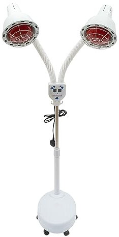 XVERGEGDFB IR Heat Infrared Double Heat Light on Wheels Standing Heat Lamp 10 Gears Adjustable for Massage Salon Muscle Relaxing