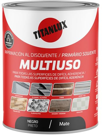 TITANLUX Imprimación Multiuso al Disolvente Negro 0,75L
