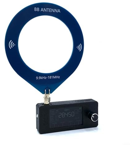 SI4732 Pocket Radio 0.5-108 MHz, Receiver, 1.9 Inch IPS Colour Display, AM FM LSB USB, 800 mAh Battery (Black Ring)