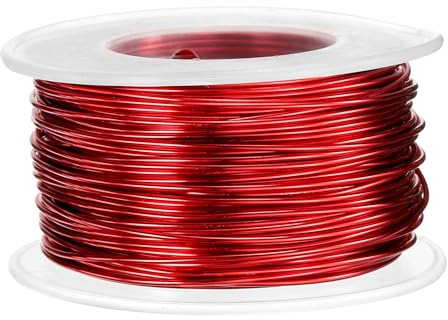 QUARKZMAN 18 Gauge pysseltråd aluminiumtråd 1,0 mm 30 meter flexibel böjbar aluminiumtråd metall smyckestråd blomtråd för smyckestillverkning modellering hantverk gör-det-själv, röd