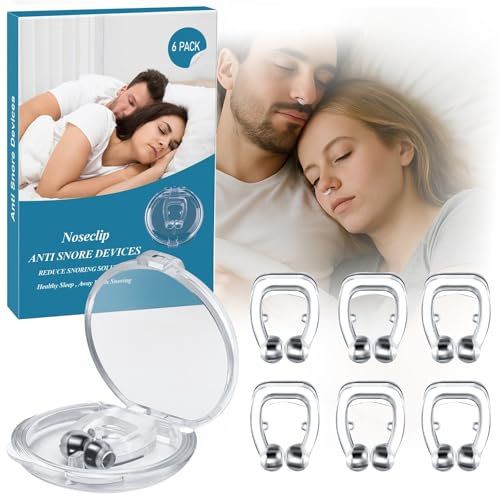 Schnarchstopper, Wiederverwendbares Anti Schnarch Nasenclip Hilfsmittel für besseren Schlaf & leichtere Atmung, Sofortige Wirkung gegen Schnarchen (6)