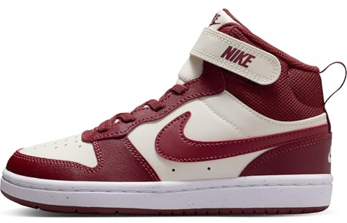 Nike Scarpe Unisex per Bambini Court Borough Mid 2 più Giovani, Soft Pearl Dark Team Red, 29.5 EU