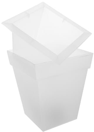 HAKIDZEL Pot De Fleurs Énergétique Solaire Lumineux Étanche Pot Carré Blanc Pour Balcon Jardin Lampe Décorative Ambiance Extérieure