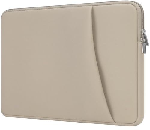 HEDUGO Funda para Portátil con Bolsillo para Accesorios con Cremallera Compatible con MacBook Air/Pro de 13 a 14 Pulgadas Funda Ordenador Portatil Acolchada para Portátil/Chromebook de 13”a 14”