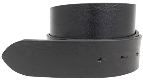 Wechselgürtel aus Vollrindleder ohne Schnalle 4 cm | Druckknopf-Gürtel für Damen Herren 40mm | Leder-Gürtel 4cm | Schwarz 80cm