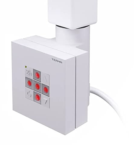 Värmestång, värmepatron, värmeelement med manuell styrning för badvärmare KTX 2 vit spiralkabel med kontakt 1000 Watt Weiß
