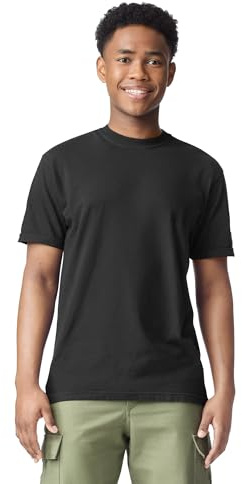 Comfort Colors Adult Short Sleeve Tee, Style G1717, Black (1-pack), Large