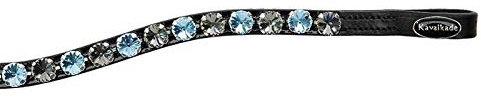 Stirnband Diamond, gebogen, schwarz/grau-hellblau, W
