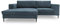 DOMO. collection Ecksofa Modica, Sofa in L-Form, moderne Eckcouch, bodenfreie Couch, Eckgarnitur, Polsterecke 244 x 173 x 83 cm (BxTxH), grau-blau