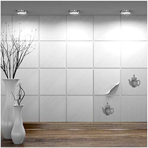 FoLIESEN - Fliesenaufkleber 15x15 cm | selbstklebende Fliesen-Folie für Bad & Küche | entfernbare Klebe-Folie für Wandfliesen Küchenrückwand & Bordüren | 20 Klebefliesen, .:Dekor Bastia