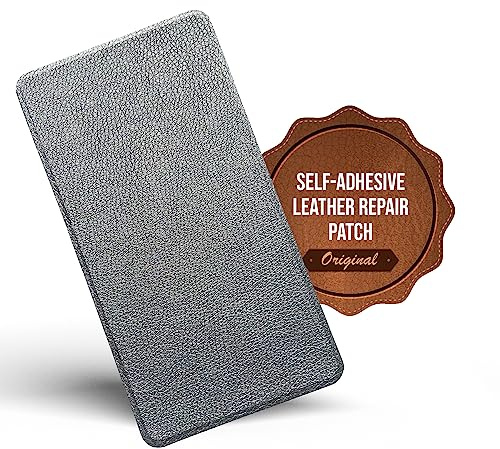 Leather Repair Patch Self Adhesive for Sofa, Car Seat – Silver 20×10cm | The original all‑in‑one leather repair kit by MastaPlasta – upholstery‑quality, made in the UK; no tools needed
