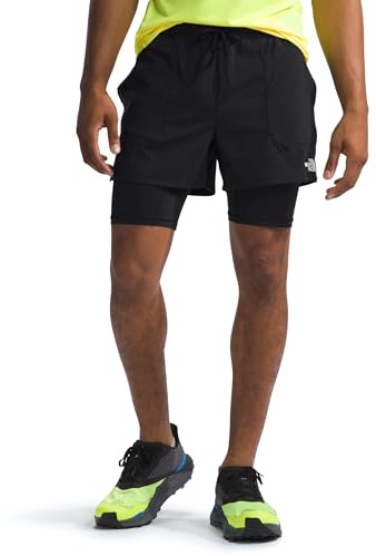 The North Face NF0A88SC4H01 M SUNRISER 2IN1 Short 4IN Pantaloncini Uomo TNF Black-NPF Taglia XS