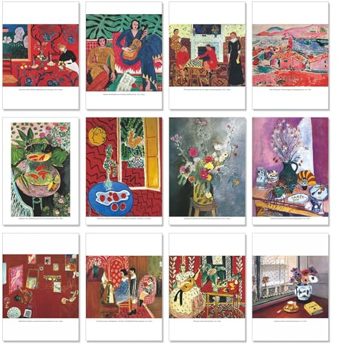 A ART·ZONE Matisse gratulationskort (30 kort) 5,6 x 4 tum tomt vykortsset
