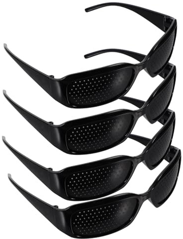 DECOMELODY Pinhole Glasses for Vision Improvement Eye Exercise Fatigue Eyeglasses with Full Frame Suitable for Adults and Myopia Hyperopia Astigmatism Correction