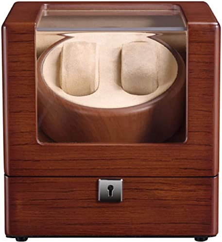 YZCIS Watch Winders Box Automatisk upprullare förvaringsdisplay klockor Shaker med 5 rotationslägesinställning Träskal