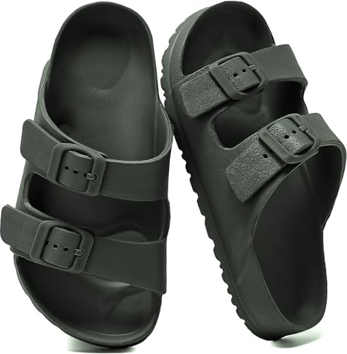 Sandales Enfant EVA Garçon Fille Boucle Réglable Antidérapantes Claquettes | Chaussons Confortables, Slides Plates et Douces, Pantoufles d'Été Décontractées pour Intérieur Extérieur Maison Plage Piscine