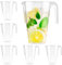 MATANA 6 Pichets, Cruche, Carafe en Plastique Transparent (1,5L) - Réutilisable & Solide - Fêtes, Anniversaires, Pique-Nique, BBQ - Limonades, Thés Glacés, Cocktails