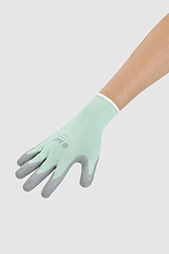 Juzo Anzieh-Spezialhandschuhe für Kompressionsstrümpfe, Anziehhilfe, mit griffiger Beschichtung, mintgrün-grau, Größe XL/11
