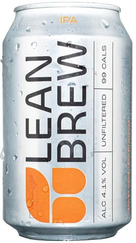 LEAN BREW IPA, Multi Award Winning, 4.1%, 99 Calories, Low Carb & Gluten Free Beer, 24 Pack x 330ml Beer Cans