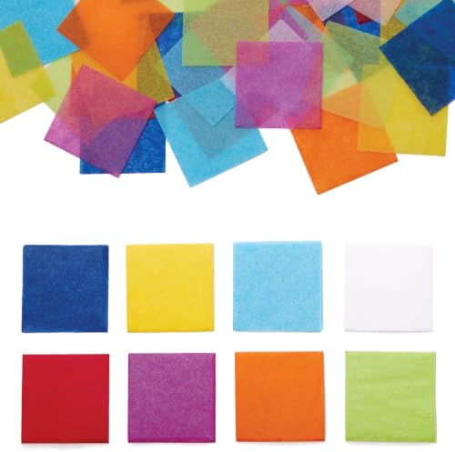 Baker Ross FC756 Quadrati di Carta Velina - 4000 pezzi, Articoli artistici per bambini