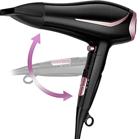 Hair Dryer for Women Men Powerful 2200W with Nozzle Foldable Ionic