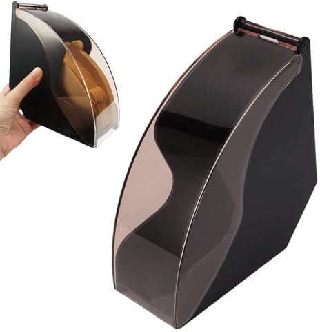 Scatola Filtro Caffè con Coperchio Antipolvere, Porta Filtri Caffe, Nero Contenitore per Filtro Del Caffè, Riutilizzabile Supporto per Dispenser Filtro Caffè, per Cucina, Bar, Casa, Caffetteria