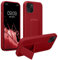 kwmobile Carcasa Compatible con Apple iPhone 13 - Funda para móvil con Soporte y Agarre para Dedo Rojo lacre