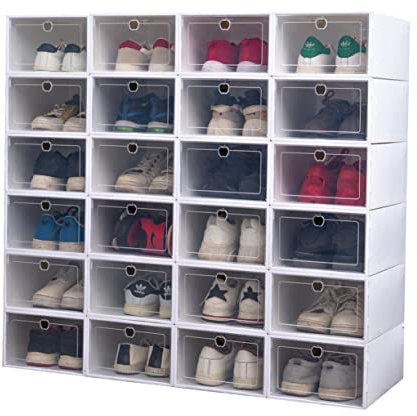 VALICLUD Caja De Zapatos Transparente Gruesa 6 Piezas Pequeña De PP Cajón para Almacenar Zapatillas, Tacones y Pantuflas Organizador para Hogar y Armario