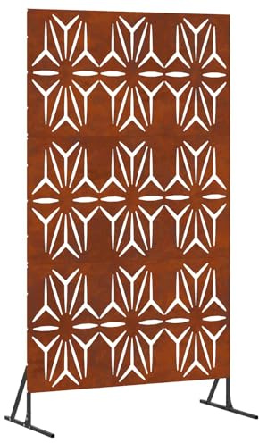 vidaXL Avskärmningsskärm 100 x 50 x 180 cm Väderbeständig stål Rostig