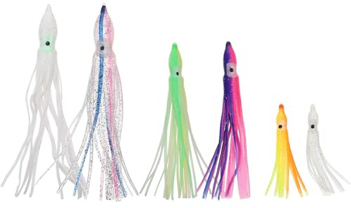 NIYANGLE Lot de 30 Appâts Artificiels pour Pêche en Mer, Leurres Réalistes en PVC, Tailles Multiples, pour Pêche en Mer Couleur Aléatoire