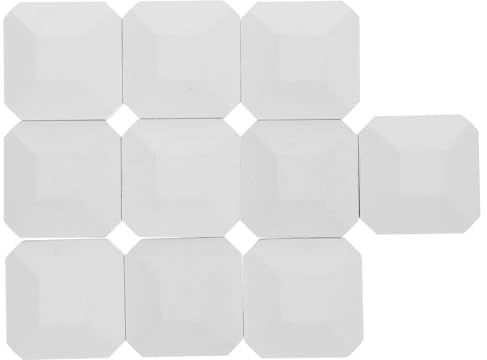 FRCOLOR 10pcs Heat Resistant Cordierite Replacement Briquettes for Bbq Grill Even Heat Distribution, White 2x2 Inch Briquettes for Gas Grill and Fireplace Use, for Outdoor Grilling