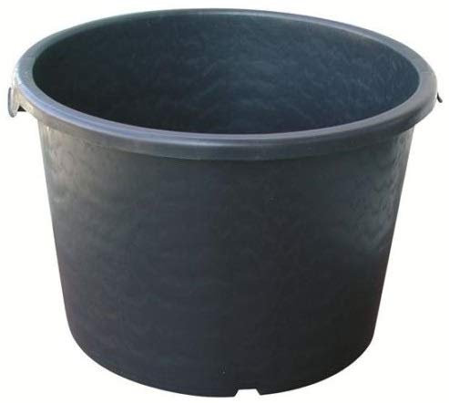 Muddy Hands Large Black Plastic Plant Pot with Handles Round Outdoor Garden Tree Container Planter (2, 60 Litre)