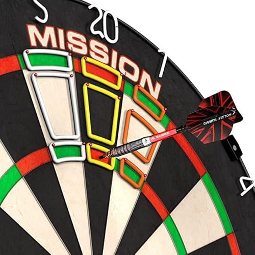 Mission Darts Darryl Fitton's Accuracy Trainer | Dartboard Practice Segments | Including 3 colour levels of Training (BX229)