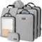 Koffer Organizer Set mit Kompression [7-teilig] - SOLEDI Packing Cubes Mehr Platz Sparen - Travel Organizer für Koffer und Rucksack - Extra Leichte Kleidertaschen, Reise Organizer, Packwürfel