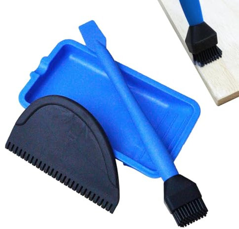 3 Holzleim Applikator Set, Leimpinsel Holzleim Silikon Mit Klebe Tablett Und Klebekamm, Leimverteiler Kleber Applikator Klebepinsel Werkzeug, Gleichmäßige Anwendung, Silikon-Leimpinsel