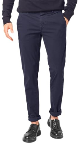 VEQUÈ Pantalone Uomo Cotone Leggero Elasticizzato Jeans Tasche America Chino Casual Elegante (IT, Numero, 52, Regular, Regular, Blu)