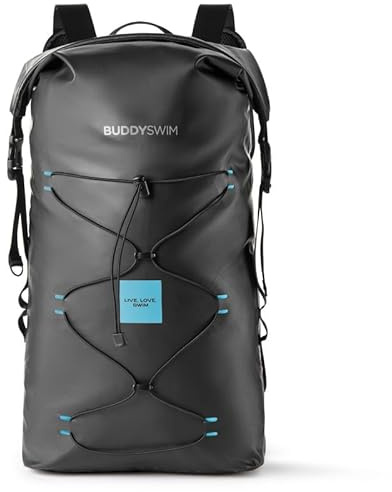 BUDDYSWIM Mochila Estanca Dry Backpack 30L, Impermeable, Resistente, Cierre Enrollable, Hebillas de Nailon, Panel EVA. Bolsa Deporte y Bolsa Estanca. Mochilas de viaje. Bolsa Deporte Mujer y Hombre.