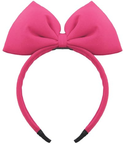 Dzxin Bandeau Rouge, Bandeaux à Nœud Rouge, Accessoires de Cheveux Parfaits pour Femmes et Filles fête Cosplay Noël Halloween Cadeau (Rose)