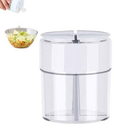 Shaker Per Condimenti | Bottiglie Condimenti Trasparenti Con 4 Scomparti - Organizzatore Zucchero Per Cucina Cottura Ristorante Casa Bagno