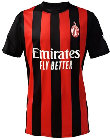 Maglia Calcio Milan Ufficiale 2025/2026 - Replica Maglia Milan 25 26 - Idea Regalo Tifosi Milanisti - Bambino Ragazzo (IT, età, 12 Anni, Regular, Home (Casa))