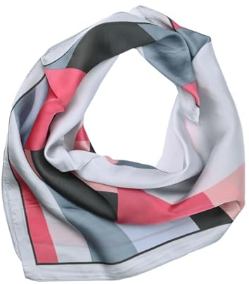 LUMBERJACK Sciarpa Donna Seta Pura, Foulard Geometrico, Fazzoletto da Collo Quadrato 70x70 cm, Elegante, Con Scatola Regalo
