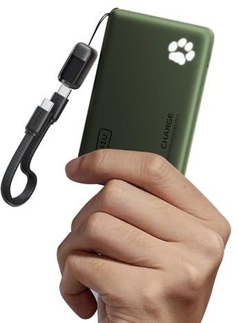 INIU Portable Charger, Ultra Slim 10000mAh 45W PD Power Bank, Fast Charging Mini Battery Pack, Mobile Phone Powerbank, Travel Trip Accessories for College Students Travelers Teen Boys Girls, Green