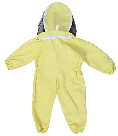 Zerodis Kinder Bienen Schutzanzug Imkerei Anzug mit Schleier Bienenzucht Baumwolle Langarm Ausrüstung für Kinder (M)