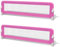 vidaXL 2x Bettschutzgitter Rosa 150 cm Bettgitter Kinderbettgitter Kinderbett