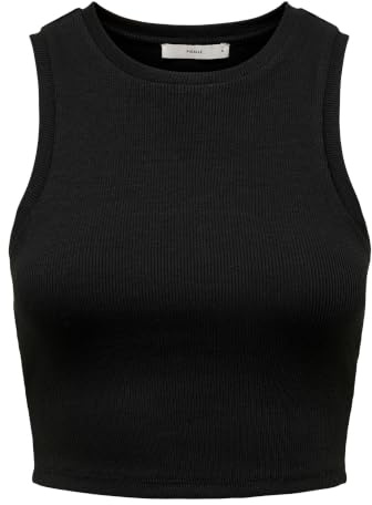 Bestseller A/S Dam ONLVILMA S/L Cropped Tank JRS NOOS topp, svart, L, svart, L