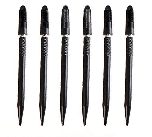 6 coltelli da taglio di precisione, con tappo di sicurezza, per fai da te, per taglio artistico, modellismo (nero)