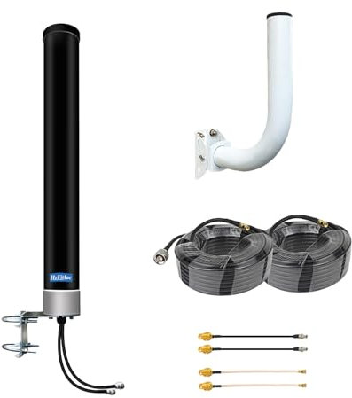 5G 4G LTE MIMO External Antenna Kit for T-Mobile Verizon AT&T 2x2 Gateway Home Internet Cellular Modem Router Mobile WiFi Hotspot MiFi Device with 32ft SMA Cable TS9 IPEX Adaptor