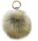 Xsclpomddy Pom Pom Schlüsselbund künstliche weiche Fuchspelz Taschenanhänger Ball Schlüsselanhänger für Handtasche Dekoration,Brown